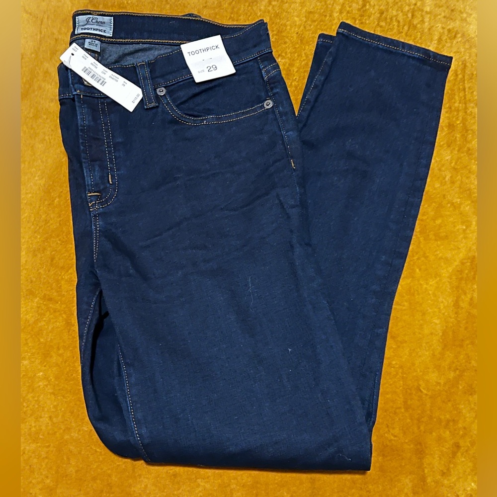 J. Crew Toothpick Jeans - 9" mid-rise Classic Rinse wash - NWT!